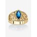 Women's Simulated Birthstone Gold-Plated Filigree Ring by PalmBeach Jewelry in September (Size 7)