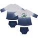 Newborn & Infant Colosseum Gray/Navy Notre Dame Fighting Irish Hand in Ombre Dress Bloomers Set