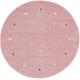 Wollteppich CARPETFINE "Gabbeh Uni" Teppiche Gr. Ø 200 cm, 15 mm, 1 St., rosa Orientalische Muster reine Wolle handgewebt, Gabbeh Tiermotiv warmes Raumklima viele Größen