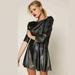 Free People Dresses | Free People Mermaid Iridescent Metallic Shift Dress Diamonds Are Forever Size Xs | Color: Black | Size: Xs