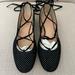 J. Crew Shoes | J Crew Glitter Velvet Lace Up Flats 7.5m | Color: Black/Silver | Size: 7.5