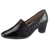 Hochfrontpumps ARA "VERONA", Damen, Gr. 8 (42), schwarz, Lacksynthetik, Reptilienprägung, glänzend, elegant, Schuhe Hochfrontpumps Trotteur, Abendschuh, Trichterabsatz, Festtagsschuh, mit Reptilienprägung