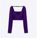 Zara Tops | Cropped Top Zara M | Color: Purple | Size: M