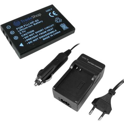 Trade-shop - angebot im set: Kamera Li-Ion Akku 1400mAh + Ladegerät mit Kfz Adapter für Praktica Image