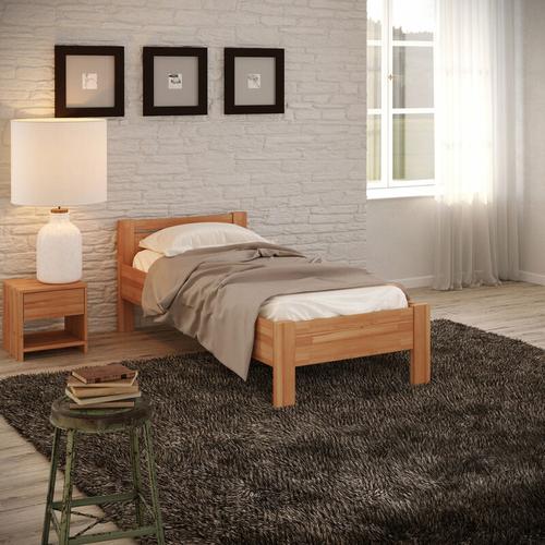 Seniorenbett SiSi aus Massivholz (Buche, 90 x 200 cm) – Natürliche Buche – Krok Wood