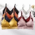 Soutiens-gorge en coton pour femmes lingerie sans fil sous-vêtements en dentelle soutien-gorge