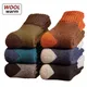 5 paires/nouvelles chaussettes d'hiver en laine épaisse pour hommes couleur assortie éponge de haute