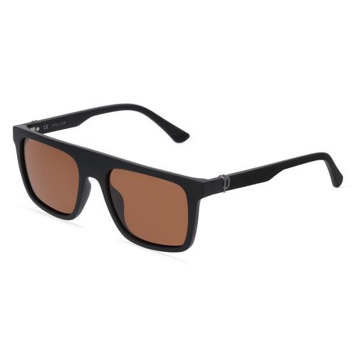 Police POISPLF61 Herren-Sonnenbrille Vollrand Eckig Kunststoff-Gestell, schwarz