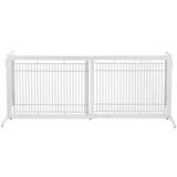 Richell Freestanding Pet Gate Wood (a more stylish option) in Gray | 27.6 H x 70.9 W x 23.6 D in | Wayfair 94159- richell