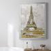 Ophelia & Co. Eiffel Tower Glitz Premium Framed Canvas - Ready To Hang Canvas, Solid Wood in Gray | 42.5 H x 30.5 W x 1 D in | Wayfair