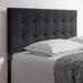 Lark Manor™ Pocatello Full Panel Headboard Upholstered/Linen in Gray/Black | 40 H x 59.5 W x 2.75 D in | Wayfair 8E34ADF8E27C43FBA265E1B1A08710C6