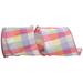 The Holiday Aisle® Plaid Ribbon Fabric in Blue/Pink | 4 H x 4 W x 4 D in | Wayfair 1D1F33933E4445EFA658531BA2C14D77
