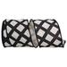 The Holiday Aisle® Striped Ribbon Fabric in Black/White | 4 H x 4 W x 4 D in | Wayfair 1FF90C9CC0974BCDA6011761BEC37CAD