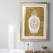 Alcott Hill® Golden Urn I Premium Framed Print - Ready To Hang 46961 Paper, Solid Wood in White | 24.5 H x 18.5 W x 1 D in | Wayfair