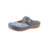 Clog FRANKEN-SCHUHE, Damen, Gr. 37, blau (jeansblau), Lederimitat, sportlich, Schuhe