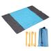 79" x 57" Beach Blanket, Waterproof Picnic Mat for Travel, Hiking Light Blue - Light Blue