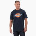 Dickies Men's Short Sleeve Tri-Color Logo Graphic T-Shirt - Dark Navy Size 3Xl (WS22A)