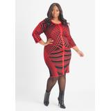 Plus Size Jacquard Knit Bodycon Dress