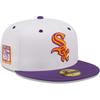 Men's New Era White/Purple Chicago White Sox 95th Anniversary Grape Lolli 59FIFTY Fitted Hat