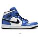 Nike Shoes | 2021 Air Jordan 1 Mid Se Signal Blue | Color: Blue/White | Size: 5.5