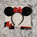 Disney Accessories | Minnie Mouse Ear Headband | Color: Black | Size: Os