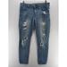 American Eagle Outfitters Jeans | American Eagle Jeans 8 Low Rise Jegging Denim Stretch Grunge Logo | Color: Blue | Size: 8