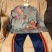 Adidas Matching Sets | Adidas 2 Piece Gray/Blue/Orange Size 7 Set | Color: Gray | Size: 7b