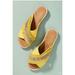 Anthropologie Shoes | Maypol Fringed Espadrille Slide Sandals - New | Color: Tan/Yellow | Size: 7.5