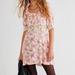 Free People Dresses | Free People Lucie Mini Dress Pink Ivory Floral Size 4 | Color: Cream | Size: 4