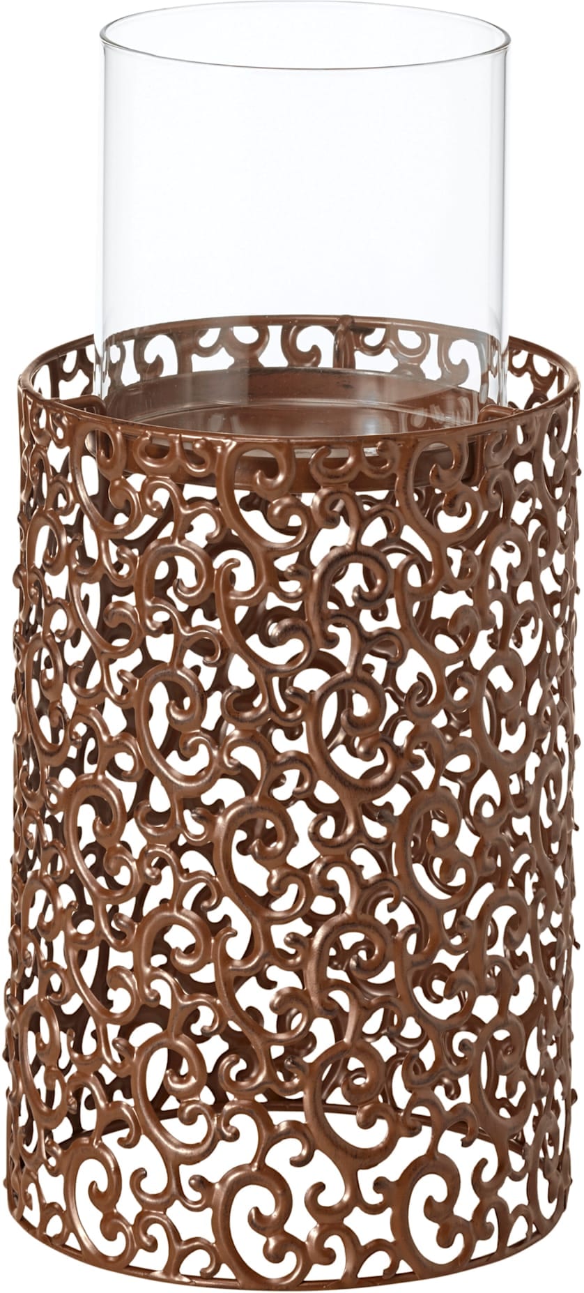 Windlicht HEINE HOME, braun (antikbraun), H:68cm Ø:20cm, Kerzenhalter Image