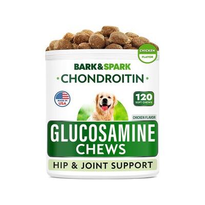 Bark&Spark Glucosamine Hip & Joint Care Dog Treats Supplement, Omega, 120 count