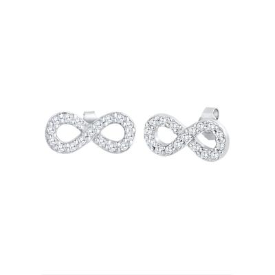 Elli - Infinity Zirkonia Unendlichkeit 925 Silber Ohrringe Damen