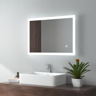 Led Badezimmerspiegel 50x70cm Badspiegel mit Kaltweißes Licht und Touch-Schalter (Modell c) - Emke