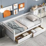 Daybed with two Storage Drawers, Twin Size Sofabed for Living Room and Bedroom