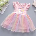 Robe de princesse en coton à manches courtes pour fille de 3 à 8 ans vêtements de fête nouvelle