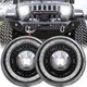 Phare de voiture Led pour Lada Niva 4x4 7 pouces H4 phares Led Angel Eyes pour Jeep Wrangler OffRoad