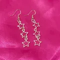 Egirl-Boucles d'oreilles goutte d'étoile esthétique pour femmes bijoux de style hip hop