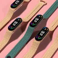 Bracelet en Silicone tressé pour montre connectée Xiaomi Mi Band 7 Bracelet de Sport boucle Solo