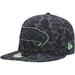 Men's New Era Black Seattle Seahawks Amoeba Camo 59FIFTY Fitted Hat