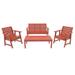 Dovecove Oconee 4 Piece Sofa Seating Group Plastic in Red | Outdoor Furniture | Wayfair 140BFDFF07B84E37AB9FB8A2327E67D6