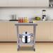 DALELEE Two Layer Stainless Steel Kitchen Storage Rack Work Table w/ Wheels Stainless Steel in Gray | 33.46 H x 17.72 W x 23.62 D in | Wayfair
