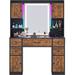 Wade Logan® Bhateri Vanity w/ Mirror Wood in Black | 58.7 H x 41.5 W x 15.8 D in | Wayfair D0EF77A1CCC44A3991CCD20E5077787B