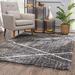 Black 72 x 45 x 0.5 in Area Rug - 17 Stories Rectangle Abstract Machine Woven Polyester Area Rug in Gray Polyester | 72 H x 45 W x 0.5 D in | Wayfair