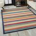 108 x 79 x 0.25 in Area Rug - Longshore Tides Andry Striped Multi Color Indoor/Outdoor Area Rug Polypropylene | 108 H x 79 W x 0.25 D in | Wayfair