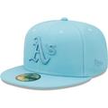 Men's New Era Light Blue Oakland Athletics Color Pack 59FIFTY Fitted Hat