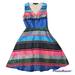 Anthropologie Dresses | Anthropologie Pankaj & Nidhi Sleeveless V Neck Multicolored Prisma Dress | Color: Black/Blue | Size: S