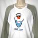 Disney Pajamas | Disney Olaf Face Fleece Pajama Top Long Sleeve 3d Nose White & Gray Youth Xl | Color: Gray/White | Size: Xl (Girl)