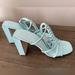 Jessica Simpson Shoes | Jessica Simpson High Heel Sandal Wrap Around Straps Size 10 Turquoise | Color: Blue | Size: 10