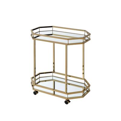 Serving Cart by Acme in Champagne