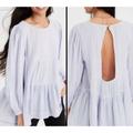 American Eagle Outfitters Tops | American Eagle Soft Cotton Blend Long Sleeve Tiered Babydoll Top Xl | Color: Purple | Size: Xl